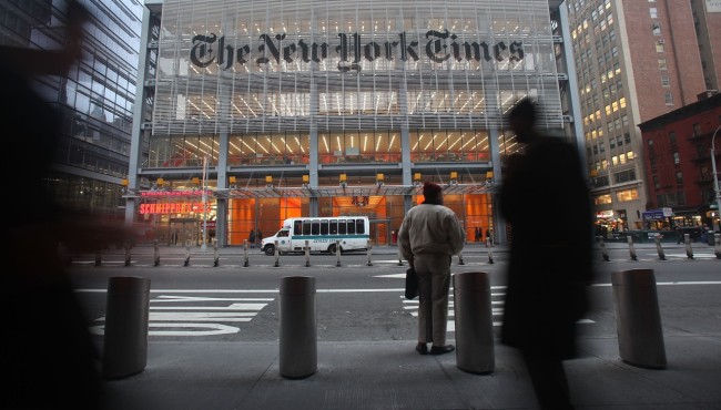 Police: Man with axe, sword asked to enter NY Times
newsroom