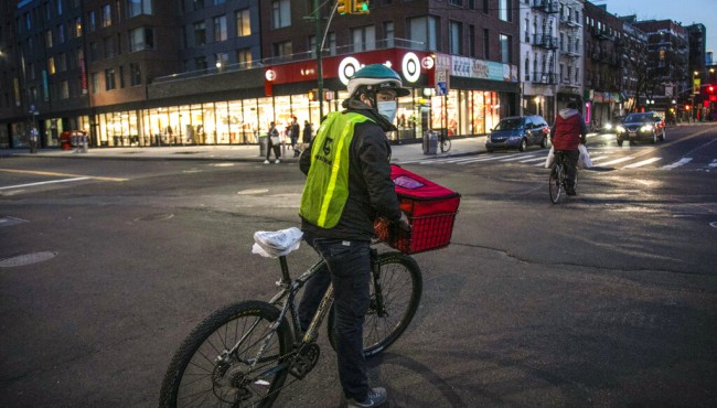 NYC proposes $23.82 minimum wage for food delivery
workers