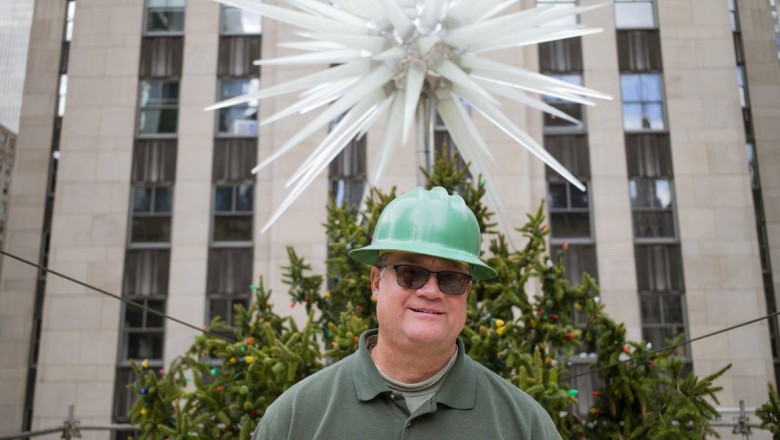 His job is to pick the Rockefeller Center Christmas tree. Ittakes all year.